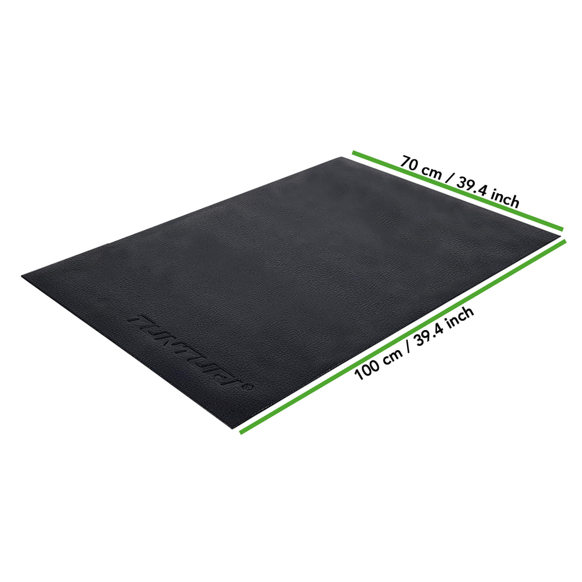 Hometrainer mat - Vloerbeschermmat - 100 x 70 x 0,5 cm - Zwart