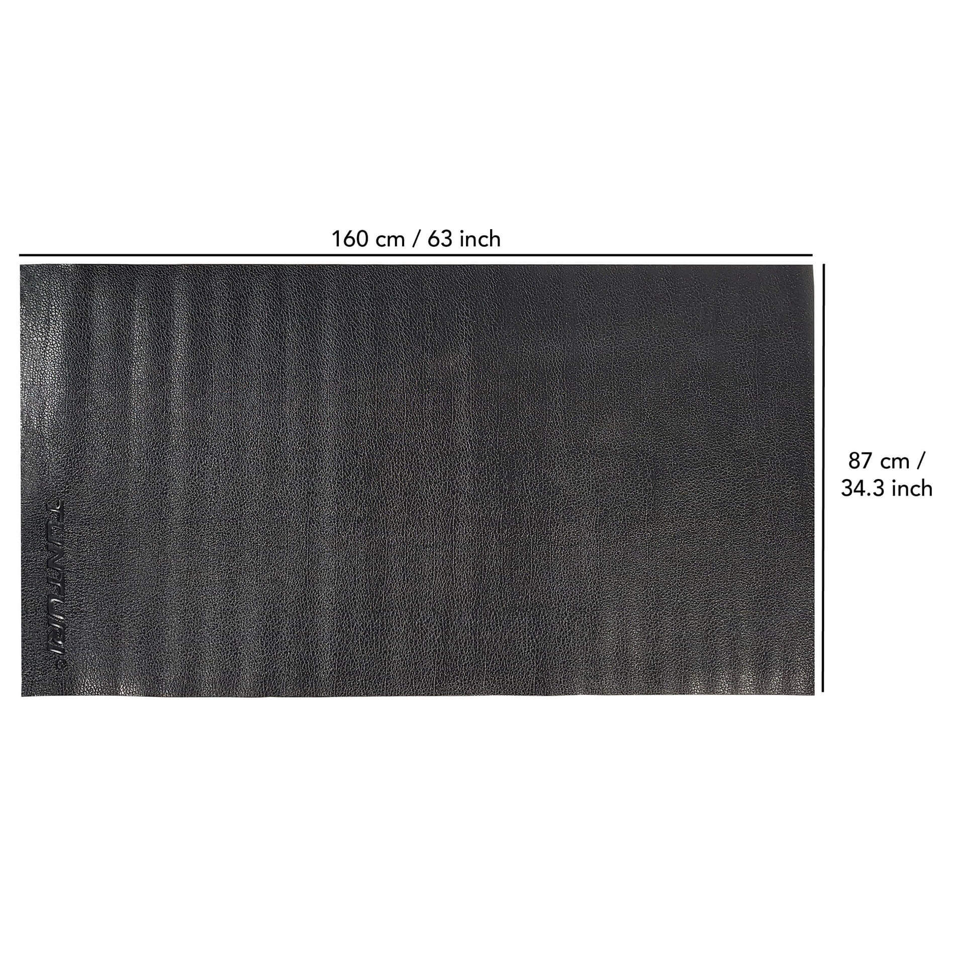 Crosstrainer mat - Vloerbeschermmat - 160 x 87 x 0,5 cm - Zwart