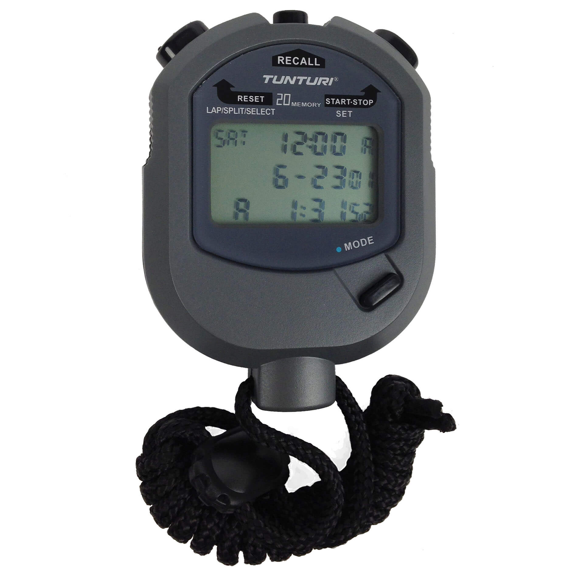 Stopwatch - Digitale Stopwatch - Sport stopwatch - met 2 Geheugens voor Tijd