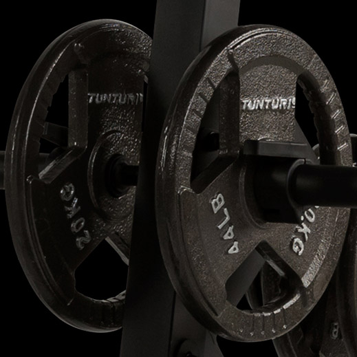 Use your own weight plates 30 + 50 mm
